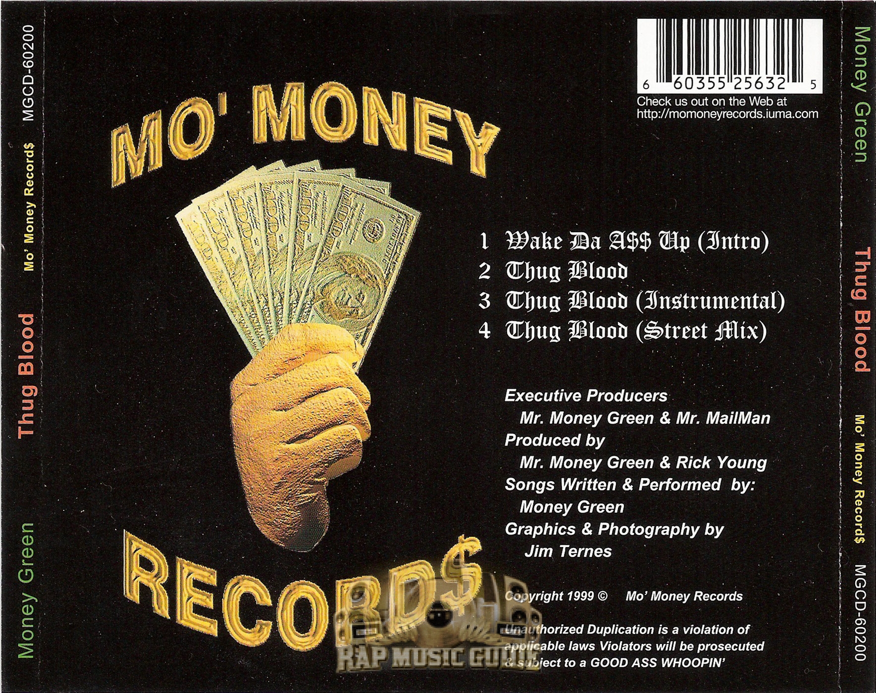 Money Green - Thug Blood: Single. CD | Rap Music Guide